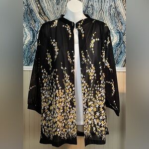 Lady Winn by TEDDI California Vintage Floral Button Down, Size L